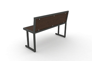 Скамья учебная двухместная DESK DK-1100L Венге Цаво / Антрацит металл фото