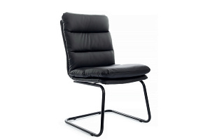 Кресло RV Chair PEGAS PS-919 Чёрная экокожа / Чёрный металл фото