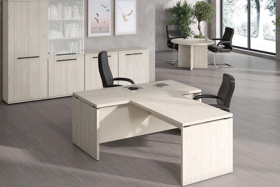 кабинет руководителя new line дуб шамони светлый фото
