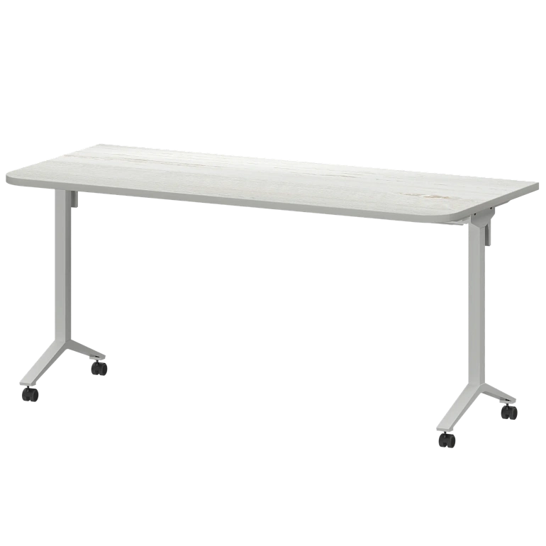 стол мобильный складной радиусный protech мб25-160.70р сосна винтер/белый фото