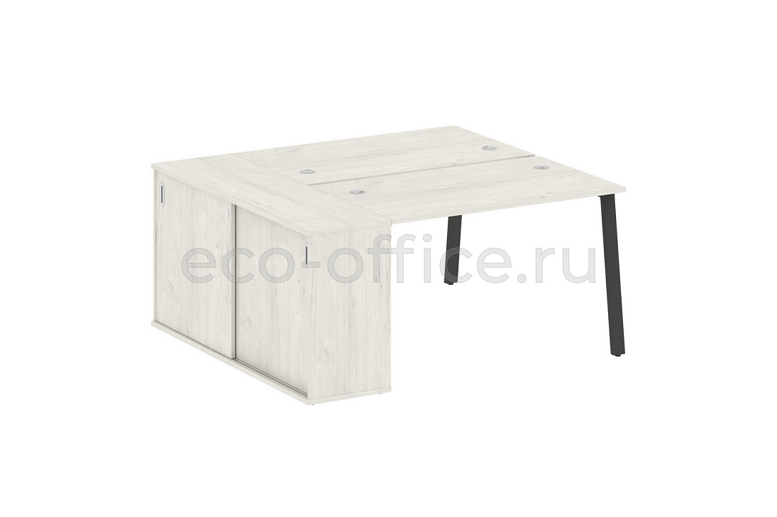 Рабочая станция с опорным шкафом-купе METAL SYSTEM STYLE БА.РС-СШК-1.2 Дуб Наварра / Антрацит металл   стоимость