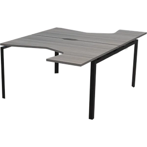 Бенч эргономичный на 2 рабочих места на металлокаркасе Protech НТМП.П.Б2-040 Лиственница/Антрацит фото