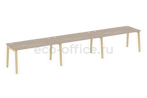 Рабочая станция на 3 рабочих места ONIX WOOD OW.RS-3.4.8 Дуб Аттик / Дуб Светлый фото