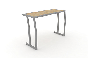 Стол учебный двухместный DESK DK-1100S Тиквуд Светлый / Серый металл фото