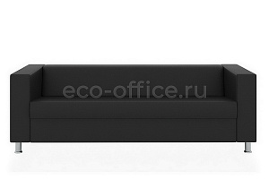 Четырехместный диван АПОЛЛО экокожа Euroline 9100 Чёрный фото