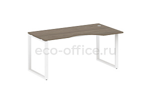 Стол криволинейный правый METAL SYSTEM STYLE БО.СА-1 (R) Вяз Благородный / Белый металл фото