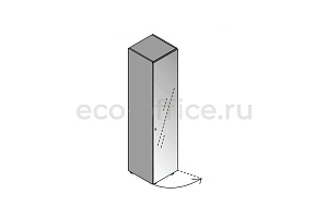 Шкаф высокий правосторонний (стекло) ELITE 174090 Black (Cod.10) / Black (Cod.51) фото