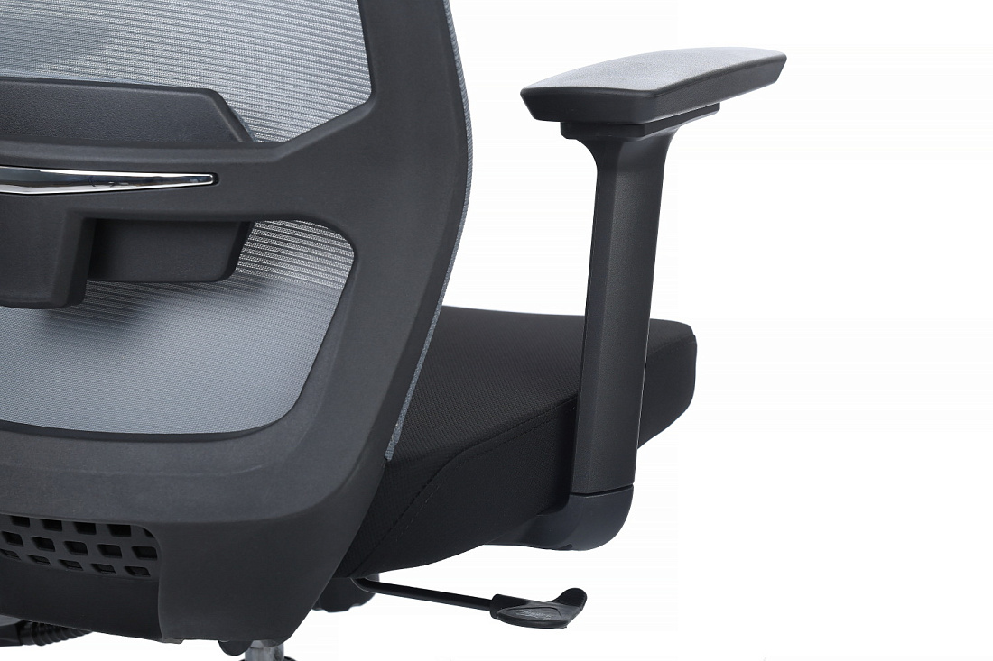 Кресло RV Chair FIX 851E-3D-M3 Серая сетка / Чёрная ткань  стоимость