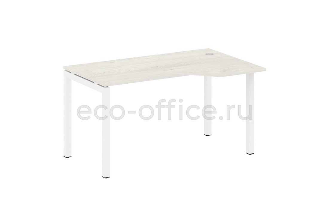Стол криволинейный правый METAL SYSTEM QUATTRO 5x5 50БП.СА-2 Пр Дуб Наварра / Белый металл купить в Москве