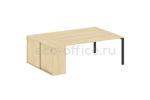 Рабочая станция с опорным шкафом-купе METAL SYSTEM STYLE БП.РС-СШК-1.5 Акация Лорка / Антрацит металл фото