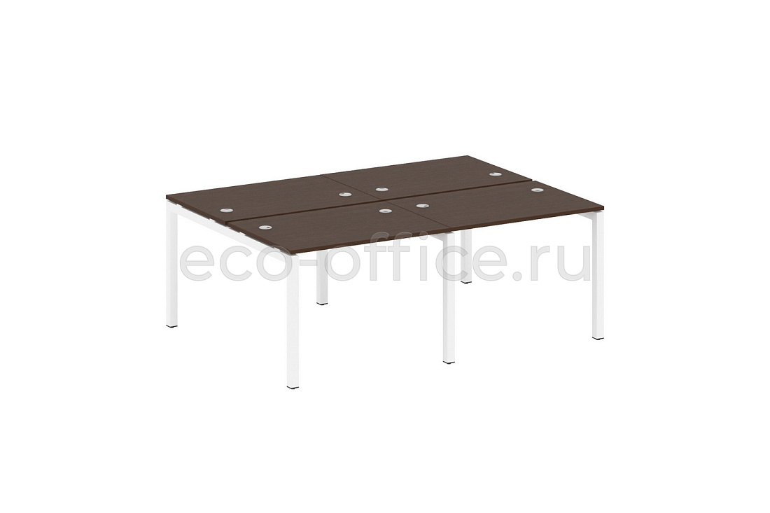 Рабочая станция на 4 рабочих места METAL SYSTEM QUATTRO 5x5 50БП.СМ-4.1 Венге Цаво / Белый металл  стоимость