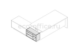 Вставка "В" для удлинительного отделения с полками (шпон) ELITE 174262 Classic Ebony (Cod.25) фото