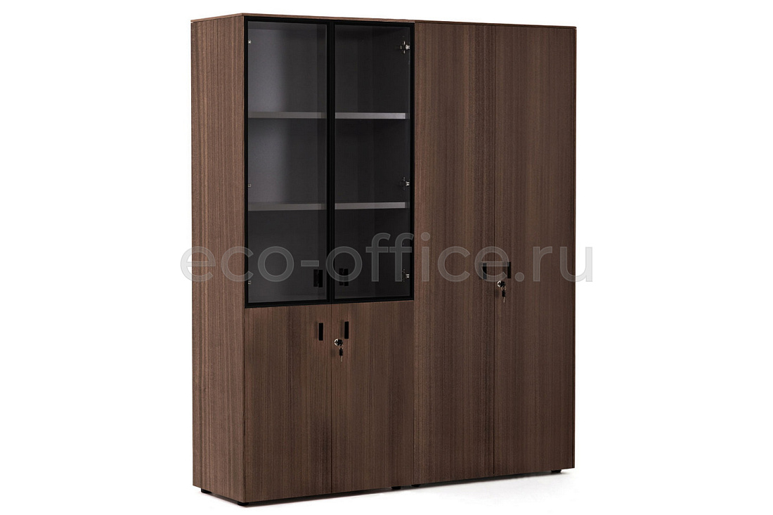 Шкаф комби + для бумаг ENZO 109 726 ECL 01 Эвкалипт / Чёрный металл  стоимость