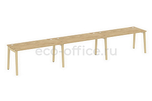 Рабочая станция на 3 рабочих места ONIX WOOD OW.RS-3.4.7 Тиквуд Светлый / Дуб Светлый фото