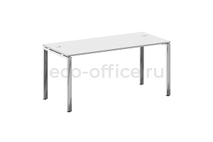 Стол рабочий руководителя METAL SYSTEM DIRECT БП.СРР-4.7 Белый / Нержавеющая сталь фото