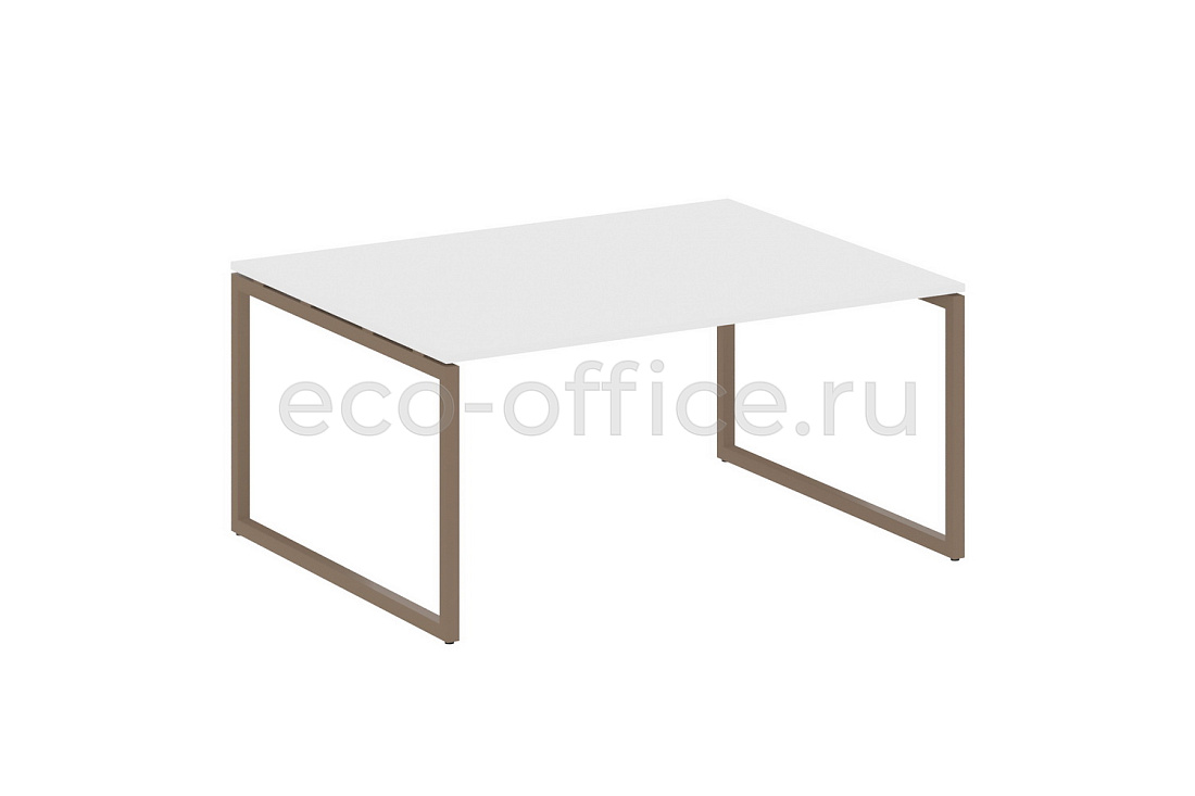 Стол переговорный (1 столешница) METAL SYSTEM QUATTRO 4x4 40БО.ПРГ-1.4 Белый / Мокко металл  стоимость