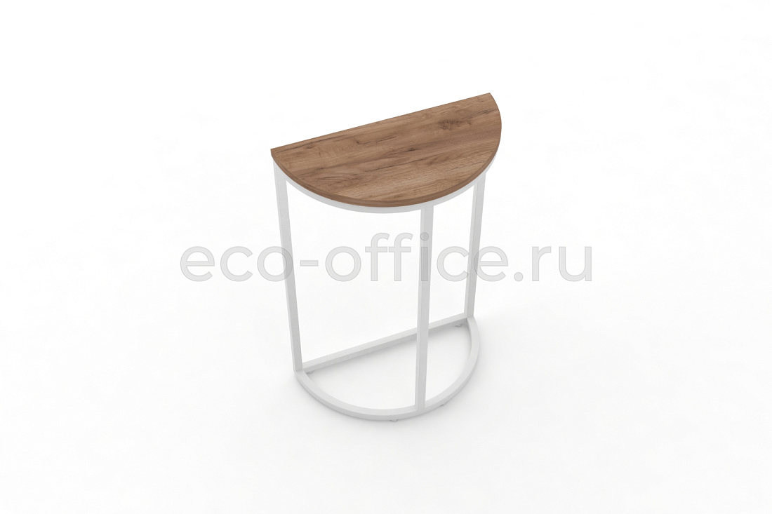 Стол журнальный SLICE-750 Дуб Табак / Белый металл  стоимость