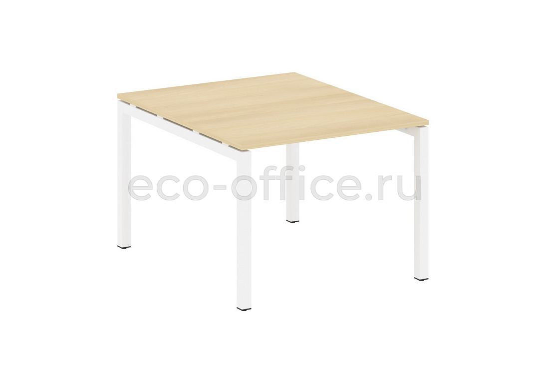 Стол переговорный (1 столешница) METAL SYSTEM QUATTRO 5x5 50БП.ПРГ-1.1 Акация Лорка / Белый металл купить в Москве