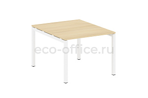 Стол переговорный (1 столешница) METAL SYSTEM QUATTRO 5x5 50БП.ПРГ-1.1 Акация Лорка / Белый металл фото