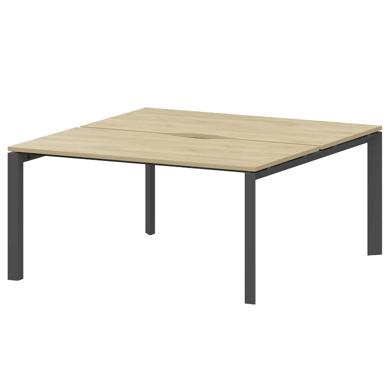 бенч двойной на 2 рабочих места на металлокаркасе protech нтмп.п.б2-140 баттл рок/антрацит фото