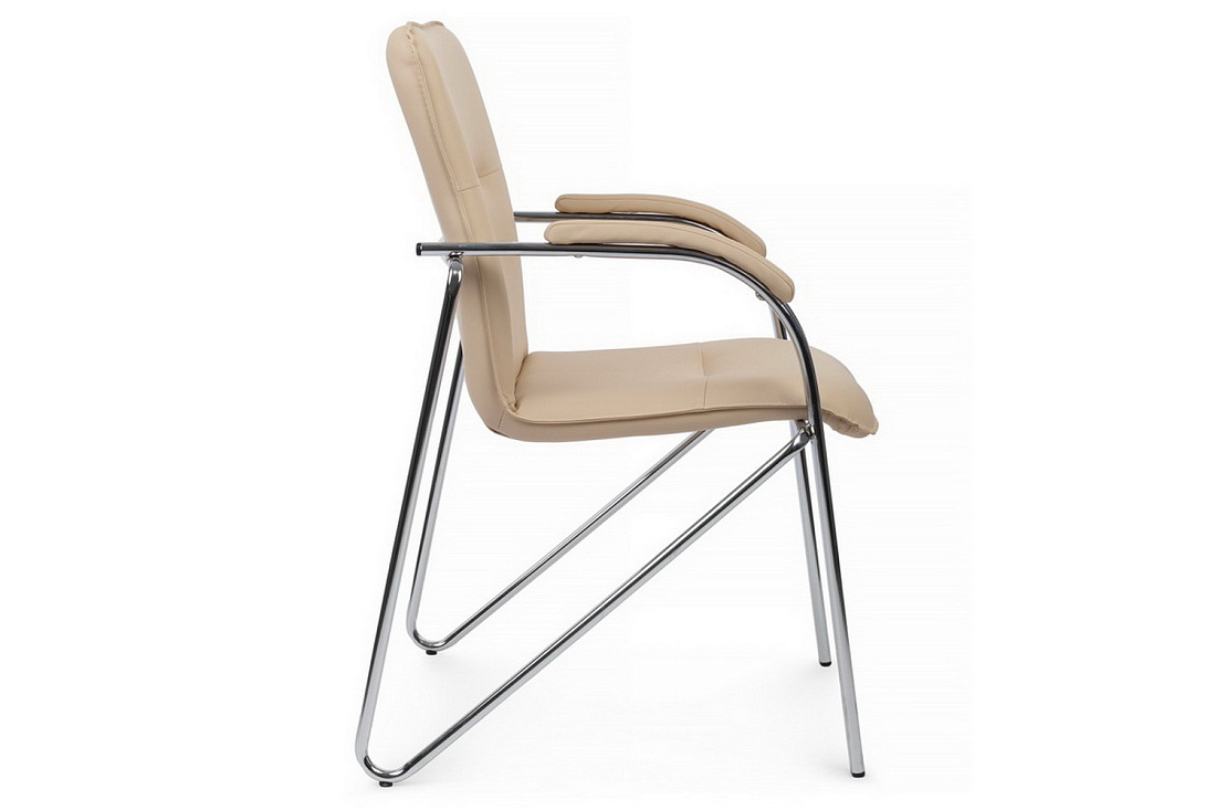 конференц-кресло rv chair самба на гальванических опорах smb-01h бежевая экокожа фото