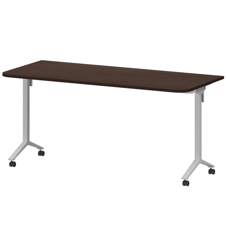 стол мобильный складной радиусный protech мб22-160.70р дуб венге/белый фото