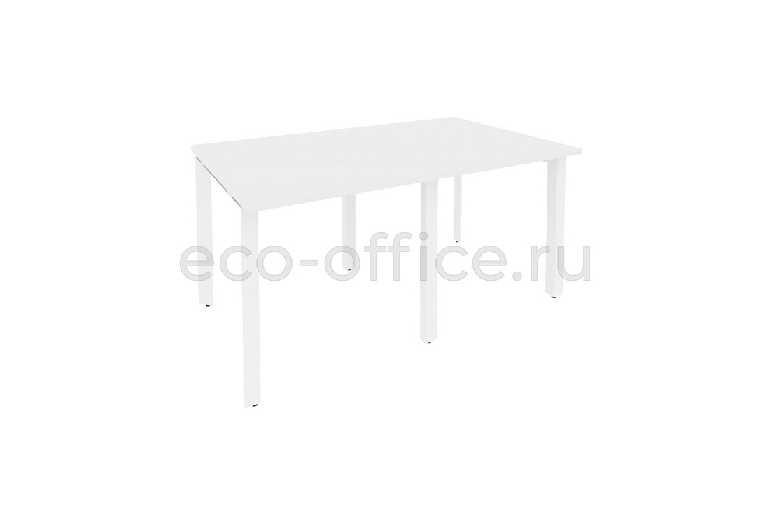 Стол переговорный (2 столешницы) ONIX O.MP-PRG-2.0 Белый Бриллиант / Белый металл  купить в Москве