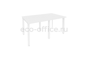 Стол переговорный (2 столешницы) ONIX O.MP-PRG-2.0 Белый Бриллиант / Белый металл фото