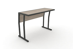 Стол учебный двухместный с царгой DESK DK-1100SP Дуб Аттик / Антрацит металл фото