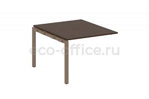 Проходной наборный элемент переговорного стола METAL SYSTEM QUATTRO 5x5 50БП.ППРГ-1 Венге Цаво / Мокко металл фото