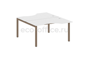 Рабочая станция криволинейная METAL SYSTEM QUATTRO 5x5 50БП.РАС-СА-2.2 Белый / Мокко металл фото
