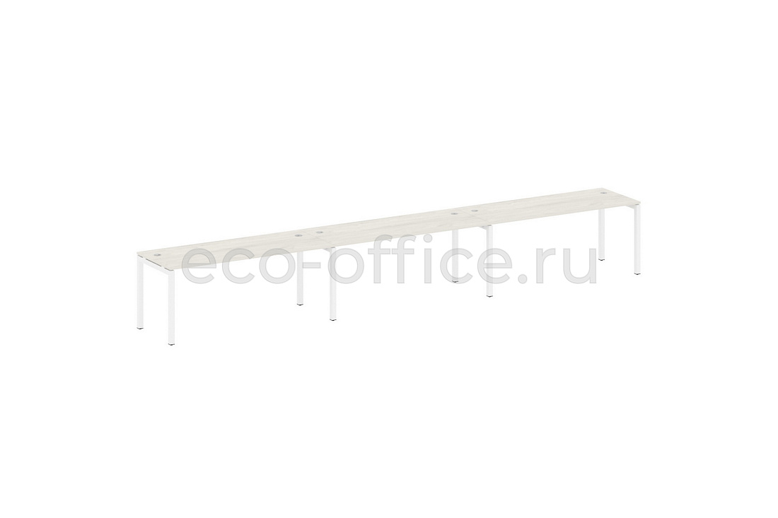 Рабочая станция на 3 рабочих места METAL SYSTEM QUATTRO 5x5 50БП.СМ-3.5 Дуб Наварра / Белый металл  стоимость