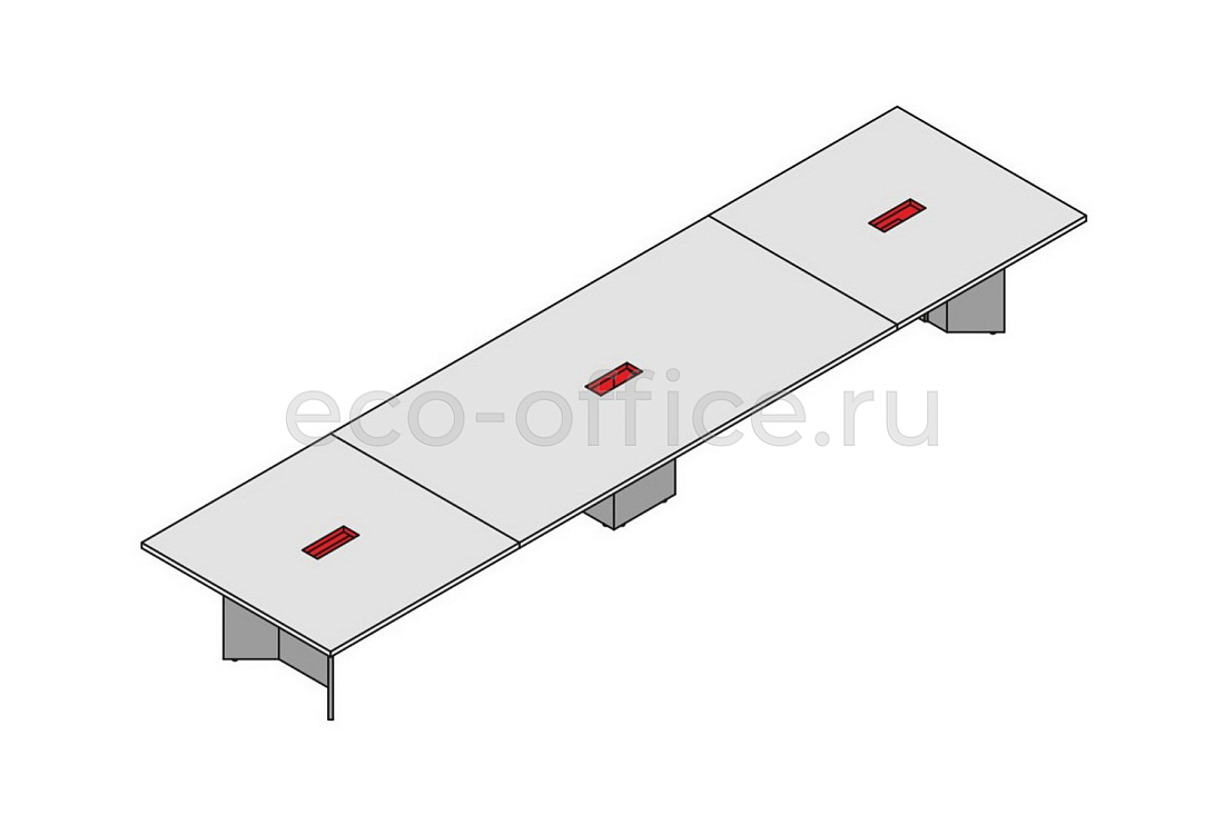 Стол для совещаний модульный L 560 (меламин) ELITE 174130 Light Poplar / Black  стоимость