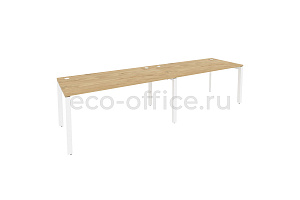 Рабочая станция на П-образном м/к ONIX O.MP-RS-2.4.8 Тиквуд Светлый / Белый металл фото