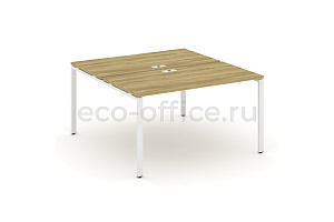 Рабочая станция на 2 места CONCEPT CN.DRS-003 Дуб Винченцо / Белый металл фото