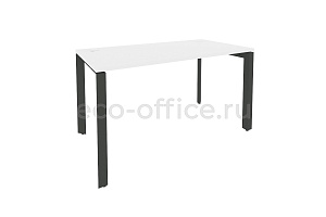 Стол рабочий на П-образном м/к ONIX O.MP-SP-3.7 Белый Бриллиант / Антрацит металл фото