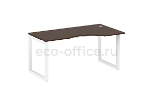 Стол криволинейный правый METAL SYSTEM QUATTRO 5x5 50БО.СА-1 Пр Венге Цаво / Белый металл фото