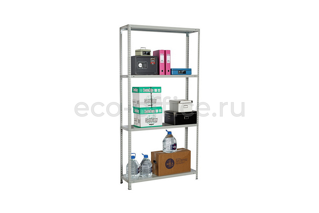 Стеллаж металлический (4 полки) MS STANDART 185KD/70X30/4 Серый RAL 7038  стоимость