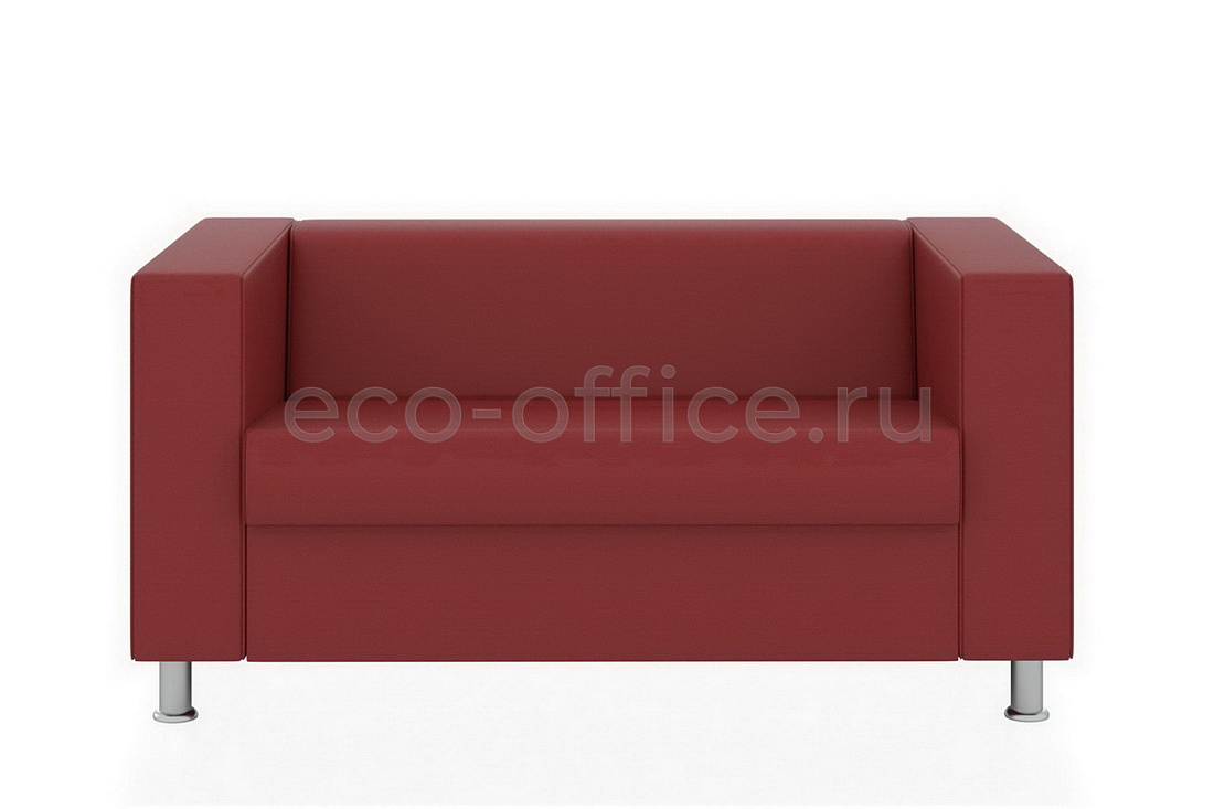 Двухместный диван АПОЛЛО экокожа Euroline 960 Красный  стоимость