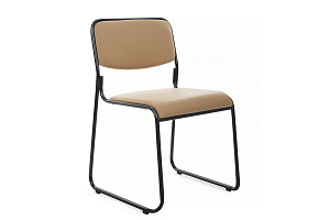 Кресло RV Chair NIX OMKL-02B Бежевая экокожа / Чёрный металл фото