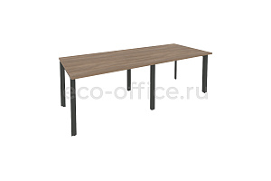 Стол переговорный (2 столешницы) ONIX O.MP-PRG-2.2 Дуб Аризона / Антрацит металл фото