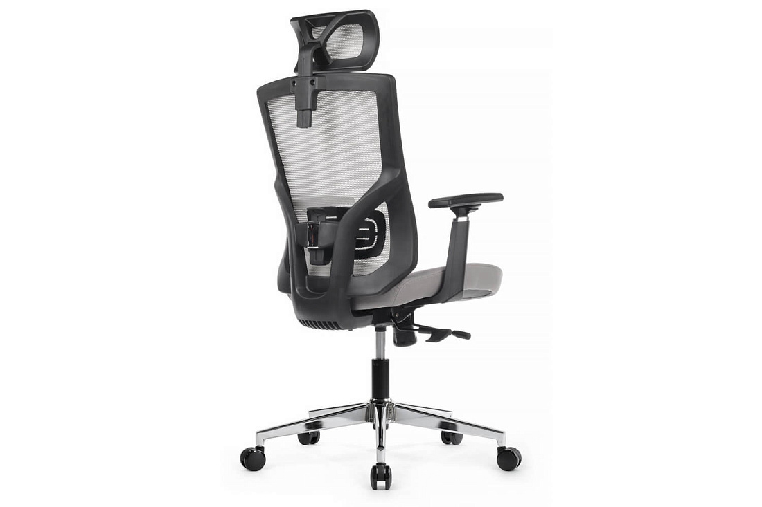 кресло rv chair step a2320 серая сетка / серая ткань фото
