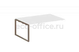 Проходной наборный элемент переговорного стола METAL SYSTEM STYLE БО.ППРГ-5 Белый / Мокко металл фото