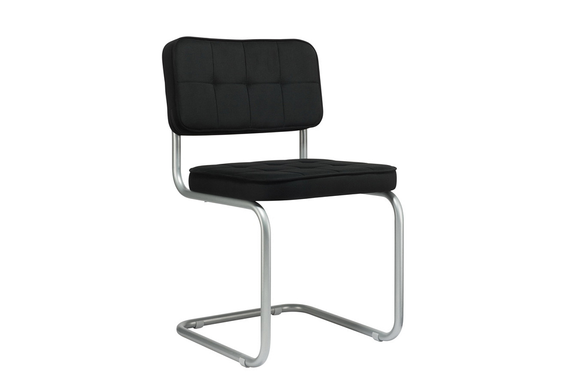 конференц-кресло eco-chair colombo comfort clm-05 черный велюр / серый металл фото