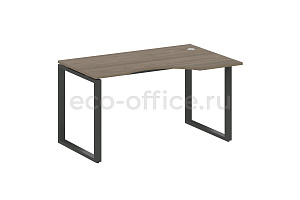 Стол криволинейный правый METAL SYSTEM STYLE БО.СА-2 (R) Вяз Благородный / Антрацит металл фото