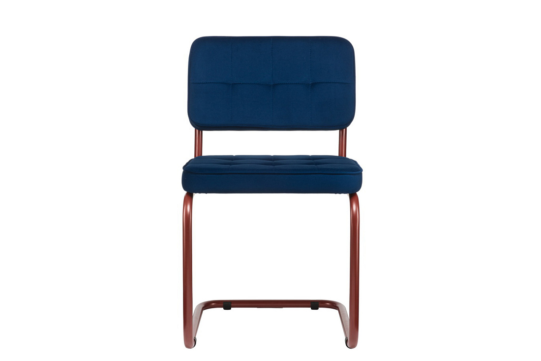 конференц-кресло eco-chair colombo comfort clm-05 синий велюр / терракот металл фото