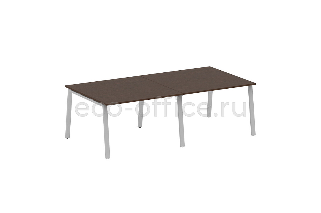 Стол переговорный (2 столешницы) METAL SYSTEM STYLE БА.ПРГ-2.2 Венге Цаво / Серый металл  стоимость