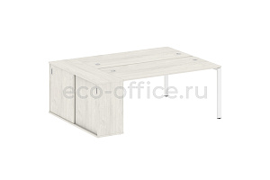 Рабочая станция с опорным шкафом-купе METAL SYSTEM STYLE БП.РС-СШК-1.4 Дуб Наварра / Белый металл фото