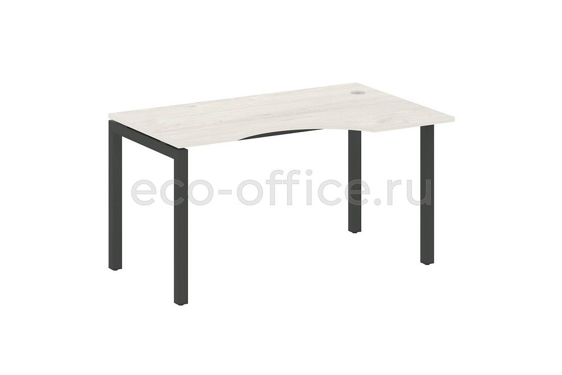 Стол криволинейный правый METAL SYSTEM QUATTRO 5x5 50БП.СА-2 Пр Дуб Наварра / Антрацит металл  купить в Москве