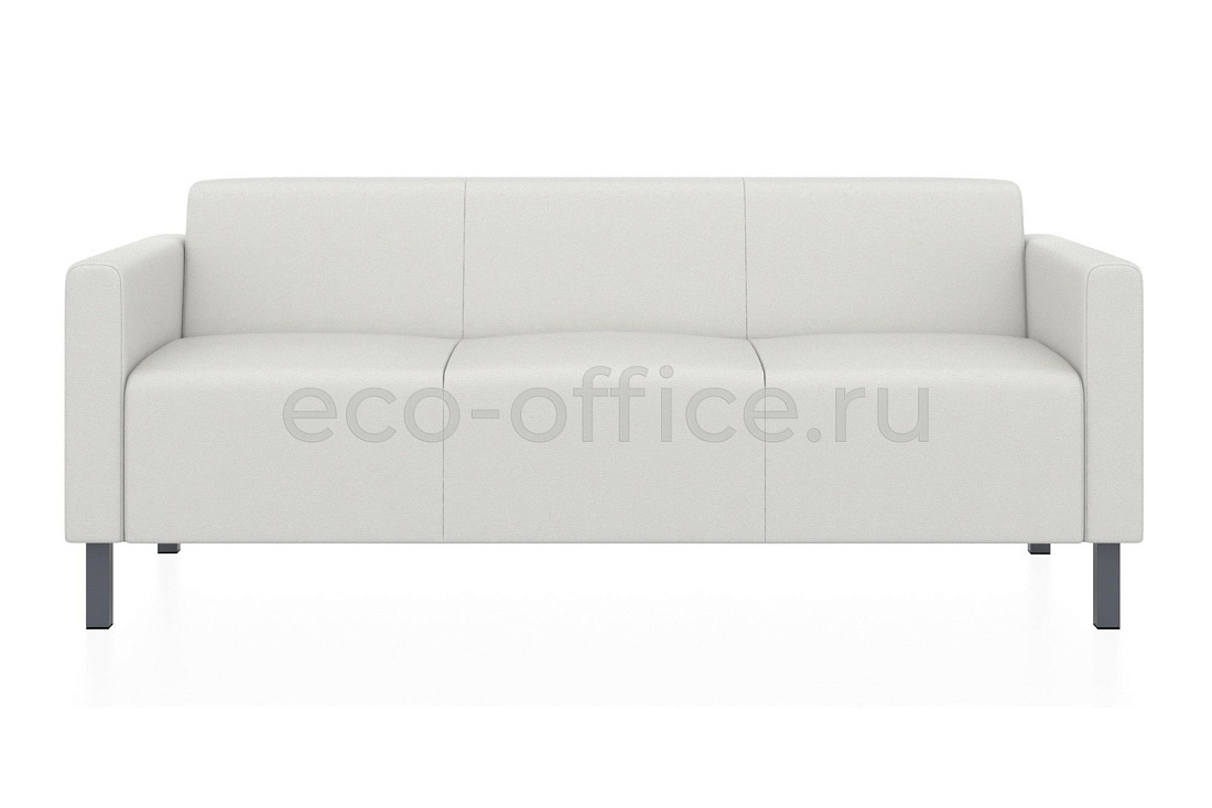 Трехместный диван ЕВРО экокожа Euroline 920 Ультра белый купить в Москве